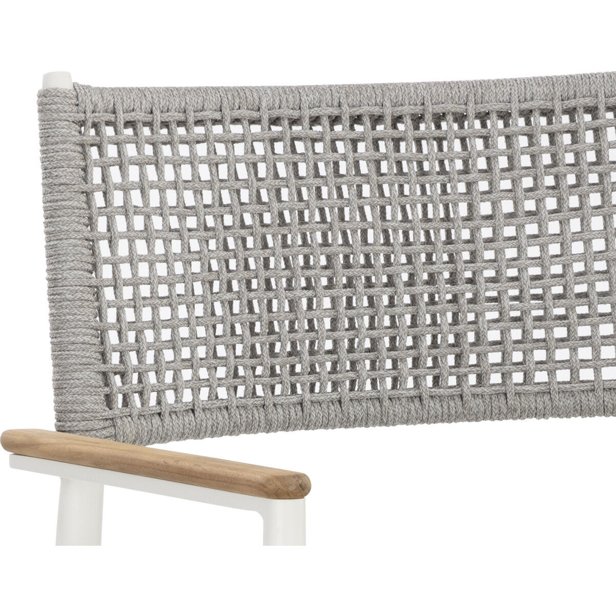 Nava White Outdoor Stackable Dining Armchair, Set Of 2